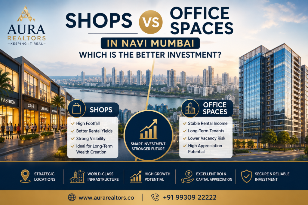 Shops vs Office Spaces in Navi Mumbai: Which Is the Better Investment?