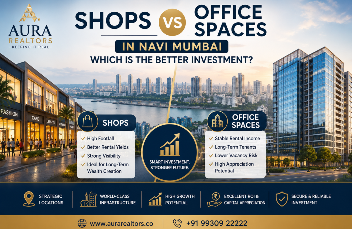 Shops vs Office Spaces in Navi Mumbai: Which Is the Better Investment?